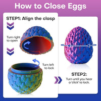 3D Printed Dragon Eggs with Dragon Inside - Laser Purple - image 4