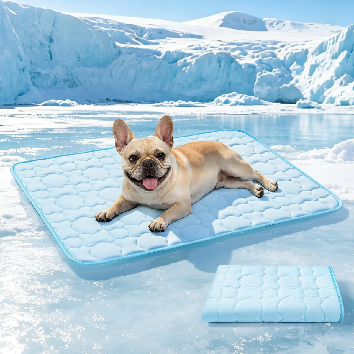 Mora Pets Dog Cooling Mat Instant Pet Cooling Pad Bed for Large Dogs - Light Blue / 36-Inch (Medium)