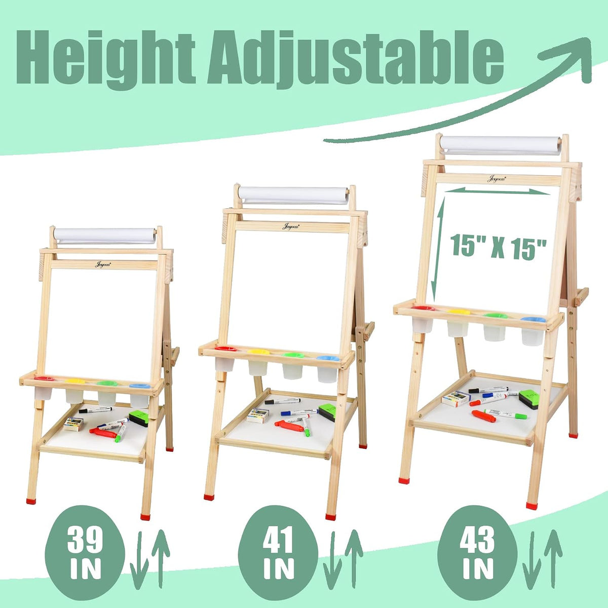 Joyooss Art Easel for Kids Easel for Toddler with Paper roll – Fun for Kids & Family - Nature - image 2