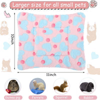 Jetec 3 Pcs Guinea Pig Beds, Fleece Small Animal Mats - Fleece / Heart / Purple - image 2