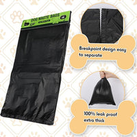 Ireer 5000 Pcs 50 Counts 5000 Pcs Header Bag Bulk Dog Pet Waste Bags Poop Easy Single Pull for Poop Dog Waste Station Fit Hang Hole Dispenser Home Outdoor (Black)