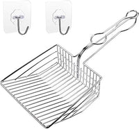 All Metal Litter Scoop, Solid Metal Sifter, Cat Litter Scoop Metal Jumbo, Cat Urine Scoop, Litter Scooper with Holder, Litter Scooper Holder, Jumbo Cat Litter Scoop Sifter Scooper Holder