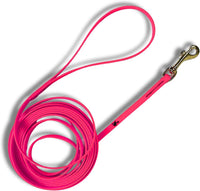 Biothane Long Line, Made in USA - Pink / 1/2" x 15ft