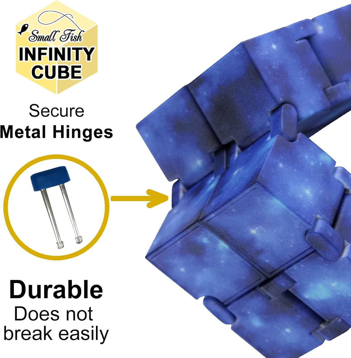 Infinity Cube Fidget Toys for Kids - Galaxy-blue / 1.5 x 1.5 Inches - image 4
