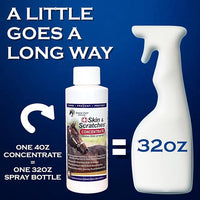 Show Out Skin & Scratches 4 oz Concentrate - Fast Relief and Prevention for Horse Care. Use on Equine Scratches/Mud Fever, Girth Itch, Mange, Thrush, Rain Rot, Ringworm, etc w/Empty Spray Bottle