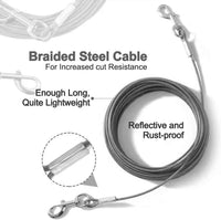 10/15/20/25FT Dog Tie Out Cable - Black / 125Ibs 50ft - image 3
