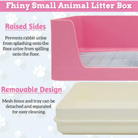 Fhiny Large Rabbit Litter Box for Cage - Pink - image 4
