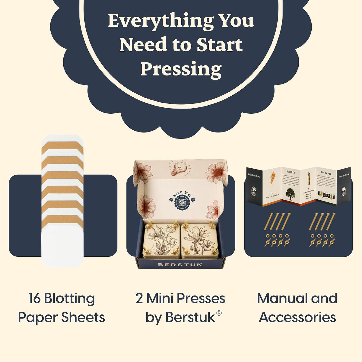 Mini Flower Press Kit for Adults - Mini / Beige - image 4