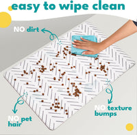 Dog Mat for Food and Water, Cat Feeding Mat - 12"L x 18"W / Mud Cloth - image 4