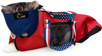 Cinf Cat Restraint Grooming Bag - M Size–Fits most adult cats (8–12 lbs) / Red Flag