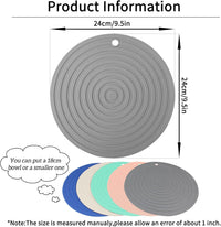 Pet Food Mat for Dog and Cat Placemat 2 Pcs - 9.5"L x 9.5"W / Grey - image 2