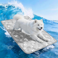 Dog Cooling Mat, Extra Large Cooling Dog Bed Mat for Indoor & Outdoor, Q-Max>0.5, Machine Washable - Grey / XX-Large