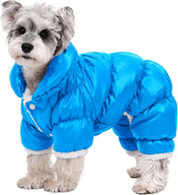 Dog Coat Waterproof Dog Jacket Fullbody Dogs Winter Coat Snowsuit – Essentials for Dogs - Lake Blue / XX-Large