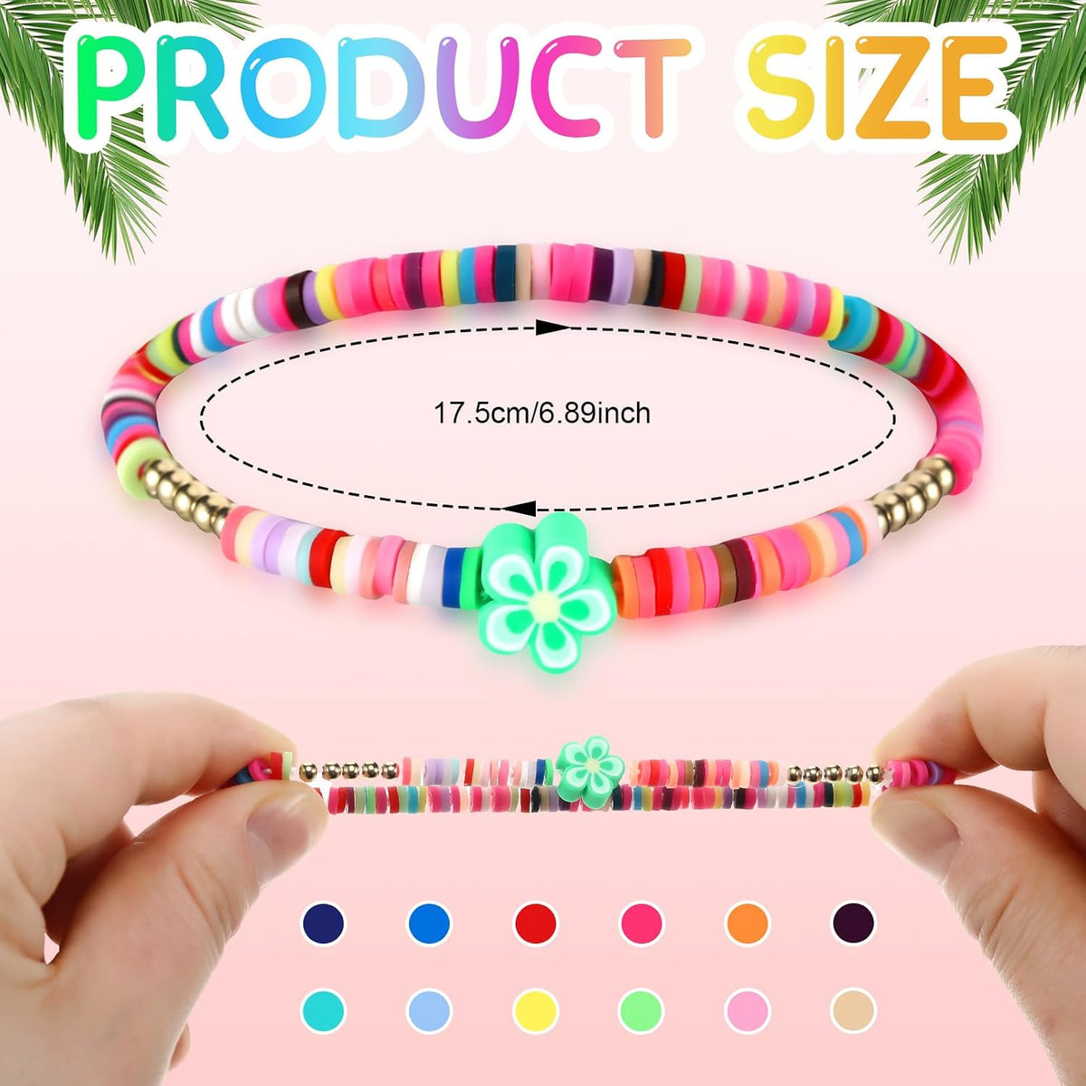Ecation beaded friendship bracelets bulk set of 96 acrylic bead bracelets with glow letter beads - view 13