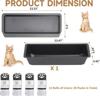 40 Litter Box Liners with a Permanent Waste Receptacle Compatible - For Nature's Miracle 2nd & Littermaid 3rd Box - image 2