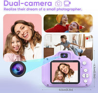 Seckton Upgraded Kids Selfie Camera - Purple White - image 4