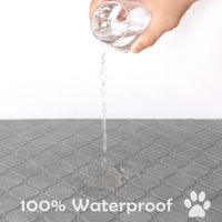 Waterproof Dog Blanket, Soft Reversible Throw for Couch & Bed Protection – Essentials for Dogs - Light Grey+grey / 52x82 Inch (Pack of 1) - image 2
