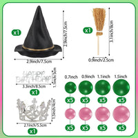 Hooqict 43 piece Halloween cake topper set with sign, tombstone, skulls, trees and spiders - view 29