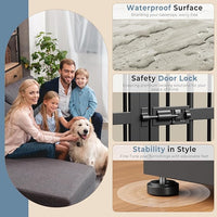 48'' XXL Dog Crate Furniture with 3 Doors, Wooden Crate End Table Heavy Duty Indoor Combination Cage for Medium to Large Dogs, Multiple Units Can be Combined, Grey