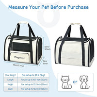 BurgeonNest Cat Carrier for Large Cats 20 lbs,Medium Pet Under 25 lbs,2 Puppy and Small Dogs with Unique Side Bag,Top Load Pet Carrier Soft-Sided Escape Proof with 4 Ventilated Windows