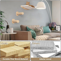 Cat Wall Furniture Set,Cat Hammock Wall Mounted Shelf with Two Steps,Cats Shelf and Perches for Wall Sleeping,Playing,Climbing and Lounging for Kitty Large Cats