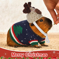Clysee 10-piece guinea pig clothes set with flannel vests and knitted mini hats - view 12