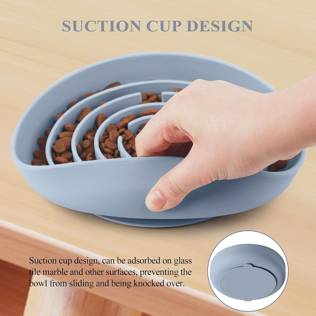 Coomazy Extra Large Slow Feeder Bowl - Light Blue / L - image 3