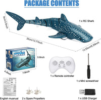GearRoot remote control crocodile boat toy with glowing eyes swimming in a pool - view 12