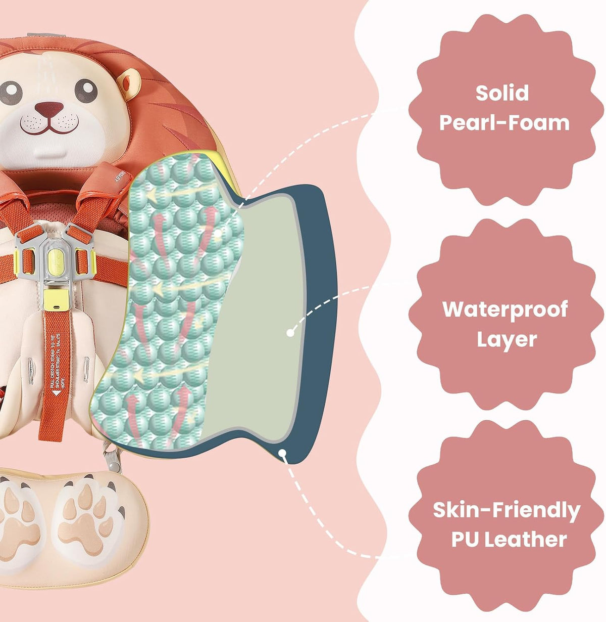 Mambobaby Float Deluxe non-inflatable baby pool float with sun canopy - view 22