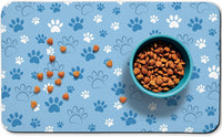 Dog Food Mat, Absorbent Water Bowl Mats Cat Pet Feeding Placemats Pink 20 * 12 inch – Essentials for Dogs - Blue / 20"L x 12"W