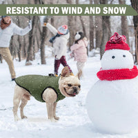 Winter Dog Vest Coat with Harness Built in – Essentials for Dogs - #1 Olive-Matte / M(Chest 16.5")-Regular - image 4