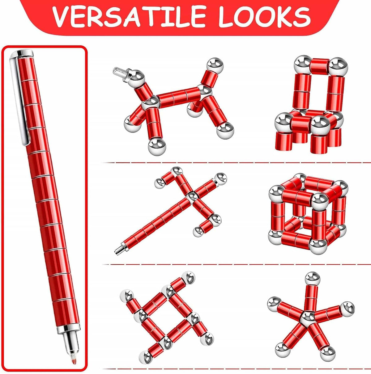 Fidget Gel Pen Gifts for Teens - Red - image 3