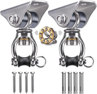 SELEWARE Silent Bearing Swivel Swing Hanger Stainless Steel Swing - C: 360° Bearing Swing Hanger ( 2 Pack )