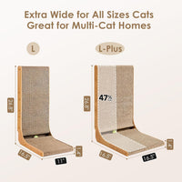 EHEYCIGA Cardboard Cat Scratcher for Indoor Cats - Brown / 16.6x16.5x26.8 - image 2