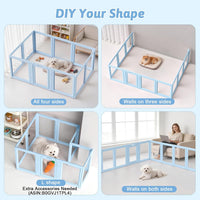 DIY Clear Acrylic Dog Playpen House - Sky Blue / 10PCS / 23.6"H - image 4