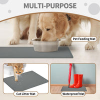 Non-Slip Waterproof Pet Feeding Mat - Medium, 20 x 12 Inch / Rock Grey - image 4