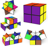 Euclidean Cube Fidget Toys for Kids 2 in 1 Star Cube Magic Cube - Multicoloured