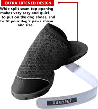 QUMY Dog Shoes for Small Dogs Hot Pavement Puppy Dog Boots & Paw - Black / size 3: 1.70"x1.31"(L*W) - image 3