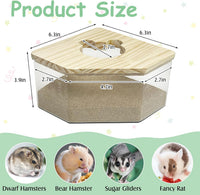 kathson Hamster Sand Bath Box Transparent Acrylic Small Animals - Large - Pentagon - image 2