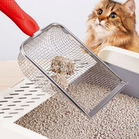 Cat Litter Scoop, Sturdy Litter Cleaner Corner Shovel - 1 pcs / Red - image 4