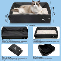 Cat Carrier with Litter Box - Green & Black - image 4