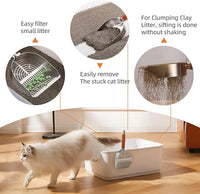 Stainless Steel Extra Thick Cat Litter Scoop (Optional Holder) (Extra Thick Scoop only)