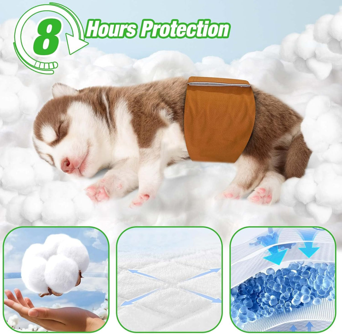 Dog Diaper Liners Booster Pads - Large-100Count - image 3