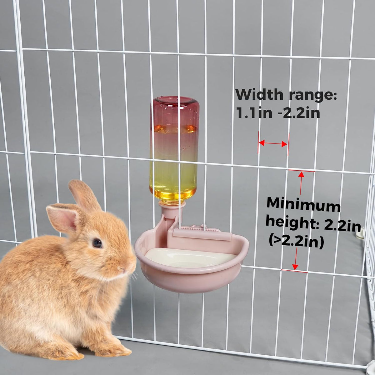 VANNON Gravity Pet Water Bowl, Grey - 16oz / D-Gradient Pink - image 3