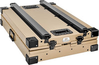 Heavy Duty Fully Collapsible Powder-Coated Aluminum Dog Crate - Medium (Tan)