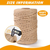 Natural Sisal Rope for Cat Scratcher - 1/6in x 492ft - image 2