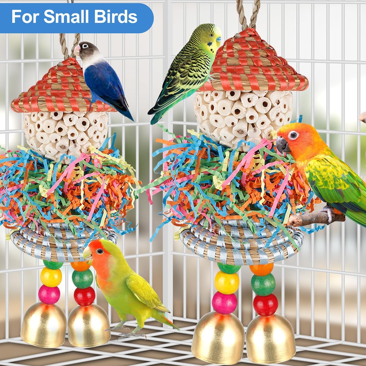 Bird Toys, Cockatiel, Conure, Love Birds, Parakeets - Medium D - image 4