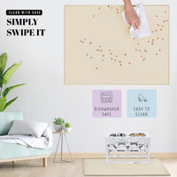 AVERYDAY 32x24 Waterproof Silicone Dog Food Mat - Cream / 32" x 24" - image 4