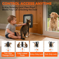 LIBBEPET Cat Door Interior Door - Black / L - Inner Size: 7.1"W x 7.7"H - image 3