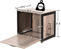 Cat Litter Box Enclosure, Hidden Litter Box Furniture - Greige / 23.6"L x 19.7"W x 21.7"H - image 4
